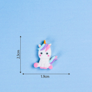 Breloques plates en résine <span class=keywords><strong>Licorne</strong></span> Arc-en-ciel Kawaii pour bijoux DIY, pinces à cheveux, fournitures pour slime, décoration de coques de téléphone - Product Image 6