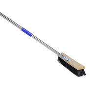 Brosse de nettoyage robuste pour sols en bois, nylon et béton, pour terrasses extérieures
