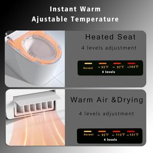 Inodoro con Silla PLMR TY501 <span class=keywords><strong>para</strong></span> Dormitorio o Sala de Estar, Unidad de Inodoro de Cerámica de Una Pieza con Doble Descarga Automática - Product Image 5