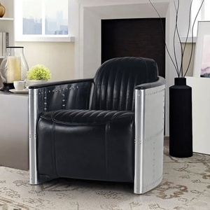 <span class=keywords><strong>Fauteuil</strong></span> d'appoint industriel style loft, <span class=keywords><strong>fauteuil</strong></span> Tomcat rembourré, <span class=keywords><strong>fauteuil</strong></span> en cuir beige, <span class=keywords><strong>fauteuil</strong></span> <span class=keywords><strong>aviateur</strong></span> <span class=keywords><strong>noir</strong></span> - Product Image 2