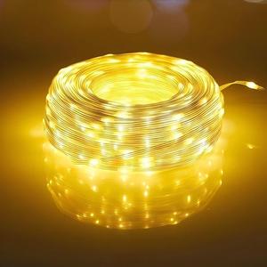 Guirnaldas de Luces LED Solares para Exteriores, 30m 50m 100m RGB, Luces Decorativas con Control Remoto para Fiestas - Product Image 1