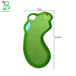 Tùy Chỉnh Kích Thước/Hình Dạng/Logo Cỏ Nhân Tạo Xách Tay Golf Đặt Màu Xanh Lá Cây Mat Với Không-Trượt EVA Bọt Cơ Sở Cho Mini Sân Golf - Product Image 4