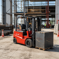 Chariot élévateur électrique à haute productivité, capacité de 2,5 tonnes (2500 kg), avec déplaceur latéral, hauteur de levage de 5 m, système de rayonnage logistique