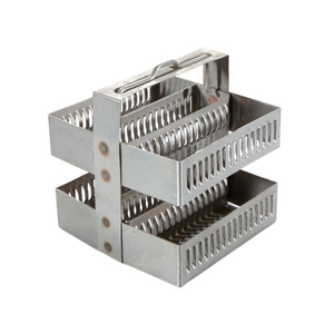 Estante de acero inoxidable para 10/20/24/26/30/60 portaprobillos de microscopio, para histología y patología, soporte para portaprobillos de vidrio, estante de teñido para laboratorio - Product Image 4