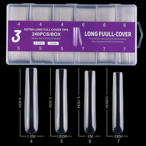 <span class=keywords><strong>Ongles</strong></span> <span class=keywords><strong>de</strong></span> ballet extra-longs, 504 pièces en boîte, transparents naturels, <span class=keywords><strong>faux</strong></span> <span class=keywords><strong>ongles</strong></span> entièrement adhésifs, 240 pièces à motif floral - Product Image 4