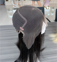 Perruque en cheveux humains vierges européens de la meilleure qualité, couleur brun naturel, avec nœuds simples, perruque frontale en dentelle HD, super double drawn