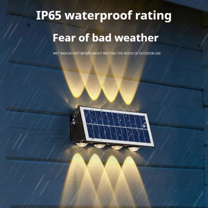 LED 태양 광 벽 램프 야외 방수 안뜰 및 방 복도 장식 IP65 빌라 벽 세척 정원 조명 - Product Image 3