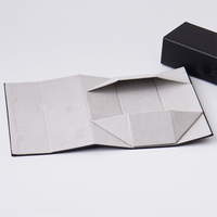 Boîte d'emballage pour lunettes de soleil HONGYE HY-FZD01 haut de gamme, pliable, semi-rigide, faite à la main, rayée, nouvelle, noire, rectangulaire, vente en gros