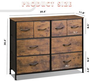 Table console en plastique à 8 tiroirs Top Fashion pour salon entrée bébé jouet rangement commodes <span class=keywords><strong>armoire</strong></span> avec <span class=keywords><strong>armoire</strong></span> en tissu - Product Image 2