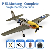 ARTLAND Avion de chasse P51D à moteur brushless transfrontalier avec télécommande Wi-Fi, modèle à aile fixe quatre canaux, chargeur inclus