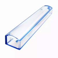 Loupe de lecture STOEMI 7514B 5X 250mm en acrylique en forme de barre avec ligne de lecture et règle droite