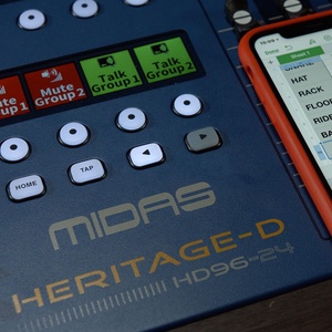 Consola Digital para Sistema de Sonido <span class=keywords><strong>Midas</strong></span> Heritage HD96-24-CC-IP con 144 Canales de Entrada y 28 Faders Motorizados - Product Image 2