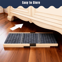 Rampe portable pour animaux de compagnie, rétractable, antidérapante, en bois, escalier pour chien, pour utilisation en extérieur et en intérieur