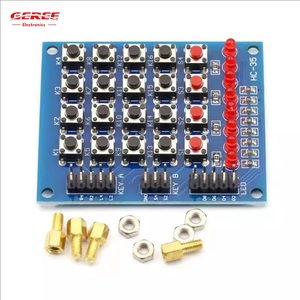 Modul <span class=keywords><strong>Keyboard</strong></span> matriks 16 tombol sakelar tombol tekan <span class=keywords><strong>4x4</strong></span> <span class=keywords><strong>Keyboard</strong></span> sakelar matriks <span class=keywords><strong>8</strong></span> LED <span class=keywords><strong>Keyboard</strong></span> independen Kit DIY modul kunci sentuh - Product Image 2