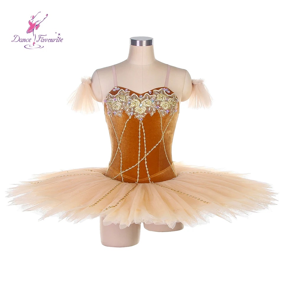 Pre-professional Ballet Costumes - BLL457 Brown Velvet