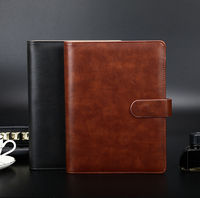 Jolis carnets de notes à anneaux sublimés personnalisés A5 agenda en cuir à couverture rigide avec stylo