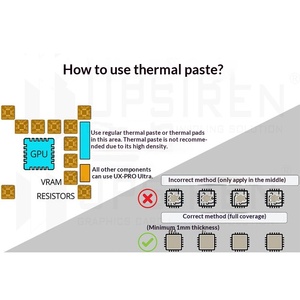 Pasta Termica ad Alte Prestazioni UPSIREN UTP-X 16.8W/<span class=keywords><strong>M</strong></span>.K per VGA GPU IC Processore, Dissipazione Rapida del Calore, Varie Dimensioni - Product Image 5