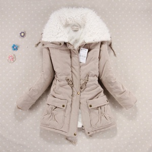 Abrigo de invierno para <span class=keywords><strong>mujer</strong></span>, prendas de vestir, Parka de nieve con capucha de largo medio y grueso, chaqueta informal cálida de algodón de talla grande - Product Image 1
