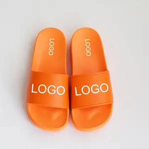 Unisex Wholesale Promotional Flipflop 2021 Cheap Price EVA PVC <strong>Orange</strong> Slippers, 3D Emboss Printed Men Women slippers <strong>Flip</strong> <strong>Flop</strong> - Product Image 2