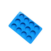 Moule à gâteau rond à 12 trous Outil de cuisson de gâteau en mousse cylindrique pour outils de crème glacée