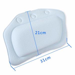 Soft Bathtub Pillow Headrest Waterproof PVC Bath Cushion Suction Cups Head Neck Rest Pillows