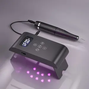 2 in 1 UV-LED-Lampe Hochwertige tragbare Gel-Nagellack-Trockner E-Datei Akku-Akku-Nagel bohrmaschine