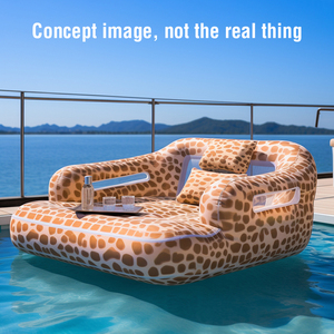 Grande piscine gonflable <span class=keywords><strong>Salon</strong></span> flottant imprimé léopard Piscine de carnaval <span class=keywords><strong>d</strong></span>'<span class=keywords><strong>été</strong></span> <span class=keywords><strong>Salon</strong></span> flottant - Product Image 1
