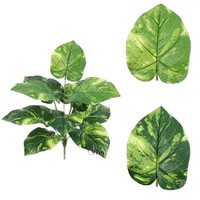 Plante verte transfrontalière, radis variegé, décoration de mariage et de maison, pot de Dieffenbachia, fausses feuilles, décoration murale douce