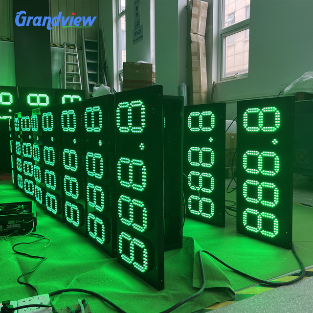 Outdoor Petrol Station Red/Green/White Digital Poster Gas Price Signage LED Display Board with 1 Year Warranty