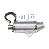 En stock : Silencieux d'échappement Supermoto 38mm T4 pour Pit Dirt Bike, ATV, Quad, XR50, CRF, LXR, KLX110, Mini Moto
