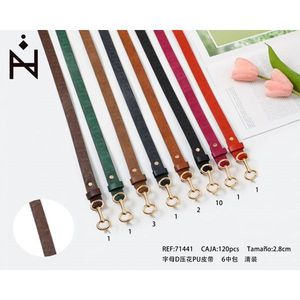 Cintura in similpelle goffrata D Pu da 2,8 cm per donna e uomo, accessorio di moda - Product Image 3