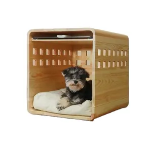 Indoor Modern Luxury Dog House Wood Customization Fastness Heavy Duty Dog Crate Portable Durable Dog Bed Wood