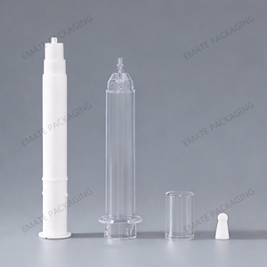 Envase Aplicador Redondo de Doble Capa para Cosméticos, en Forma de Jeringa, Sistema de Inyección sin Aire, 5ml 10ml 15ml, Botellas para Crema de Ojos - Product Image 3