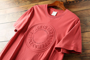 เสื้อยืดสตรีทแวร์พิมพ์ลายฤดูร้อนขายส่ง คุณภาพสูง แฟชั่น โลโก้ 3 มิติ ปั๊มนูนตามสั่ง เสื้อยืดผู้ชาย - Product Image 6