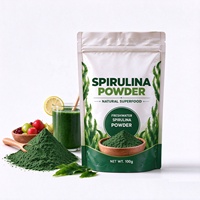 Poudre de spiruline de haute qualité, ingrédient alimentaire, prend en charge la vente en gros sous marque privée et l'emballage personnalisé.