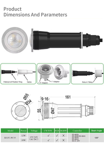 Remplacement pour Pentair 100FT Microbrite Pool Light UV 365NM Multicolore Changeant EC-620425 LED sans niche 1.5 Lumières de <span class=keywords><strong>piscine</strong></span> - Product Image 5