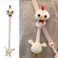 Nouvelles peluches en coton PP de la série Cartoon Long Neck, adorables animaux à suspendre pour rideaux et sacs à dos, en polyester