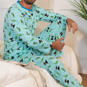 Conjunto de Pijamas de Algodón para <span class=keywords><strong>Hombre</strong></span>, Primavera-Otoño, Manga Larga, Estampado, Ropa de Dormir Transpirable, Ropa de Estar por Casa Cómoda y Holgada - Product Image 5