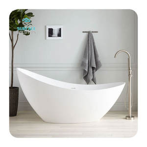 <span class=keywords><strong>Baignoire</strong></span> autoportante ovale en acrylique de bonne qualité, portable, en surface solide, avec texture <span class=keywords><strong>imitation</strong></span> <span class=keywords><strong>pierre</strong></span> pour salle de bain - Product Image 6