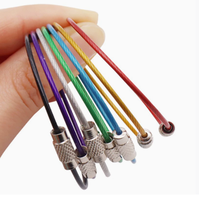 Chaîne en acier inoxydable coloré avec mousqueton et câble de sécurité à crochets pour une visibilité accrue