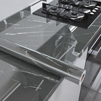 Papier peint autocollant bleu, rouleau de vinyle lavable, écologique, autocollants décoratifs pour murs et meubles de cuisine