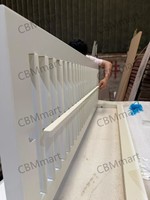 Porte intérieure en bois à persiennes sur mesure CBMmart avec panneau surélevé et âme pleine en placage pour maisons américaines