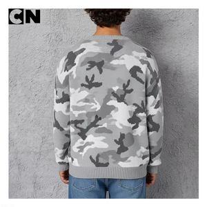 Suéter de Punto con Cuello Redondo, Diseño Personalizado con Certificación GRS, Estampado Gráfico, Acrílico y Poliamida, Talla Grande, para Hombre, Invierno - Product Image 4