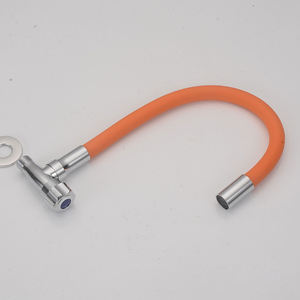 ก๊อกเย็นเดี่ยวพร้อมที่จับสังกะ<span class=keywords><strong>ส</strong></span>ีสายยางซิลิโคนยืดหยุ่น<span class=keywords><strong>ส</strong></span>ูง grifo lavabo <span class=keywords><strong>ส</strong></span>ำหรับอ่างล้างจานในครัวก๊อกน้ำสีดำที่จับเดี่ยว - Product Image 3