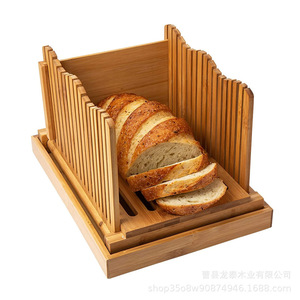 Plateau à pain en bambou Longtai, planche à découper pliable en bois avec bac à miettes, style nordique, usage domestique - Product Image 4