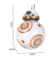Robot RC con Control Remoto 2.4G, Figura de Acción con Sonido, Robot Droid BB8 Inteligente Mejorado, Modelo BB-8, Juguetes para Niños