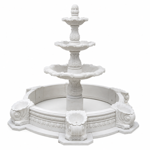 Fuente de Agua Decorativa de Mármol Blanco con Figuras Clásicas, Diseño Europeo Tallado a Mano, Modelo MLPQ-22 - Product Image 2