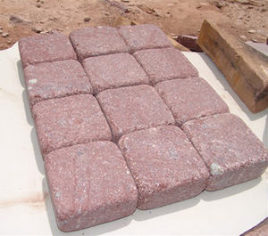 Adoquín de <span class=keywords><strong>Porfido</strong></span> Rojo Marrón Natural Chino con Acabado Dividido para Pavimentos Exteriores de Patio - Product Image 4