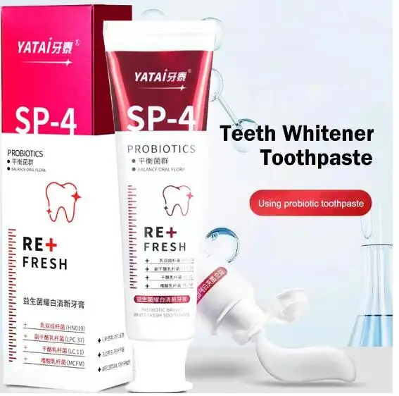 120g Noticeable Teeth Whitening Eliminates Bad Breath and Stains Probiotics Whitening Toothpaste