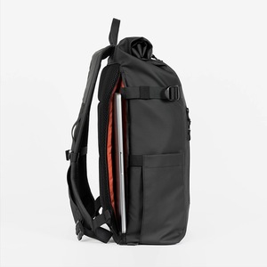 Cross Border Sports <b>Backpack</b> 20 Inches Adjustable Shoulders Cycling Hiking Unisex <b>Black</b> Solid Color Interior Zipper Pocket - Product Image 2